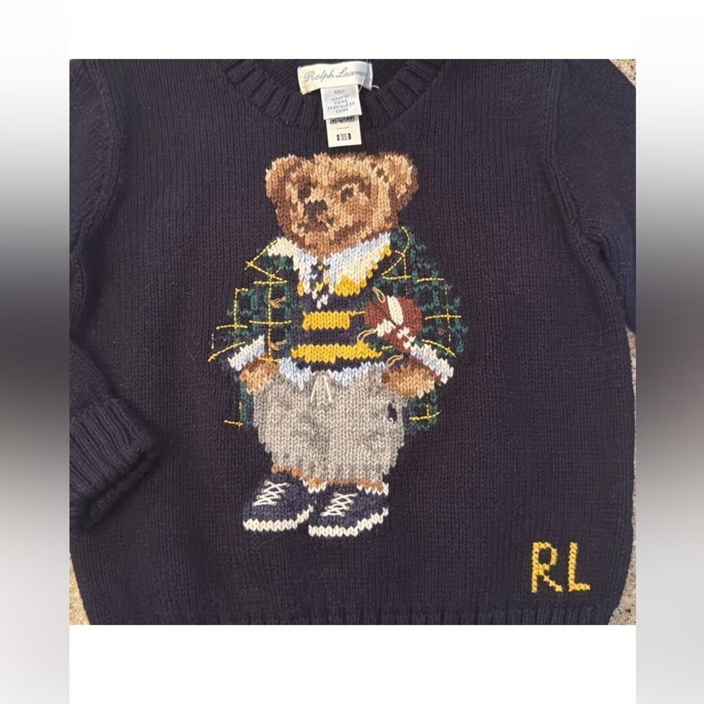 Baby boy Ralph Lauren bear sweater